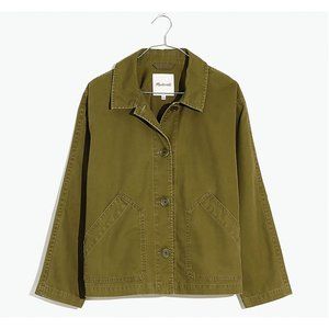 NWT Madewell Olive Green Baylow Cropped Chore Jacket, XXS